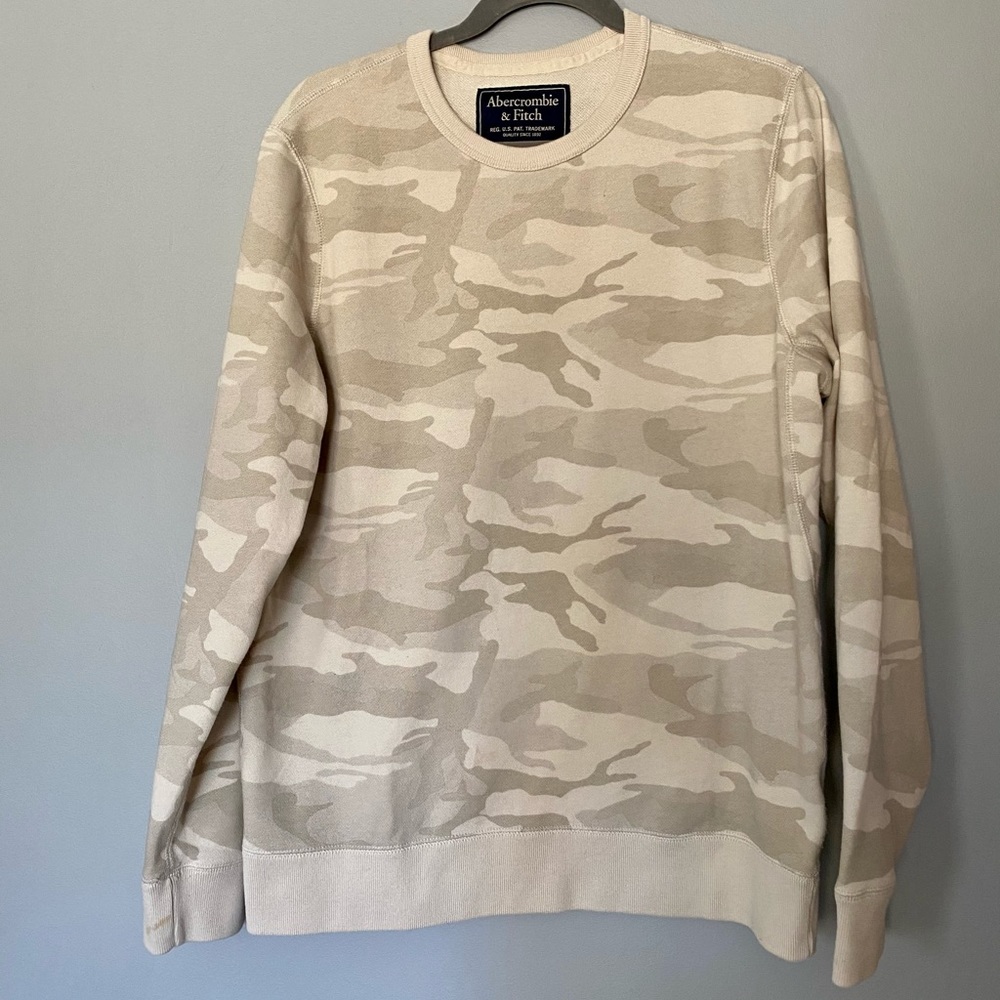Abercrombie off white camo sweater